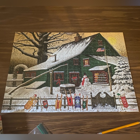 Charles Wysocki Vermont Maple Tree Tappers 500 Piece Jigsaw Puzzle - Picture 7 of 7